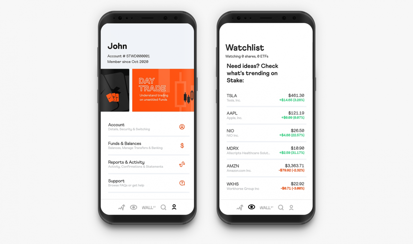 Stake US trading app